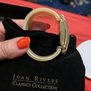 WATCH By JOAN RIVERS NWOT SQ FACE LRGE NUMBERS STAINLESS STEEL BACK LUCITE  BAND Joan Rivers | Accessories | Watch By Joan Rivers Nwot Sq  main image 2
